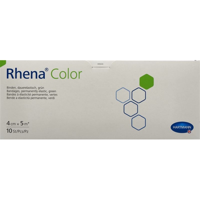 RHENA Color Elast Binde 4cmx5m grün offen