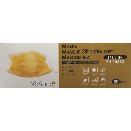 VASANO OP Maske extra IIR D/F/I/E gelb