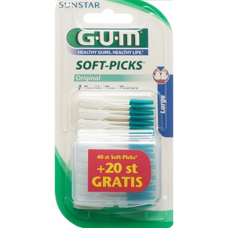 GUM Soft-Picks Original Large + 20 в подарок 40 шт.