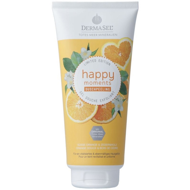 DermaSel Happy Moments Скраб для душа, немецкая/французская ограниченная серия, 200 мл