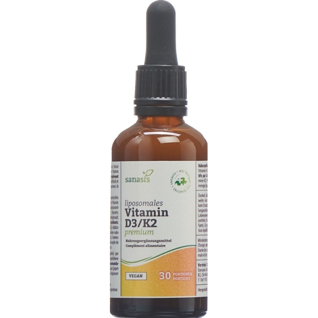 SANASIS Vitamin D3/K2 liposomal pre vegan