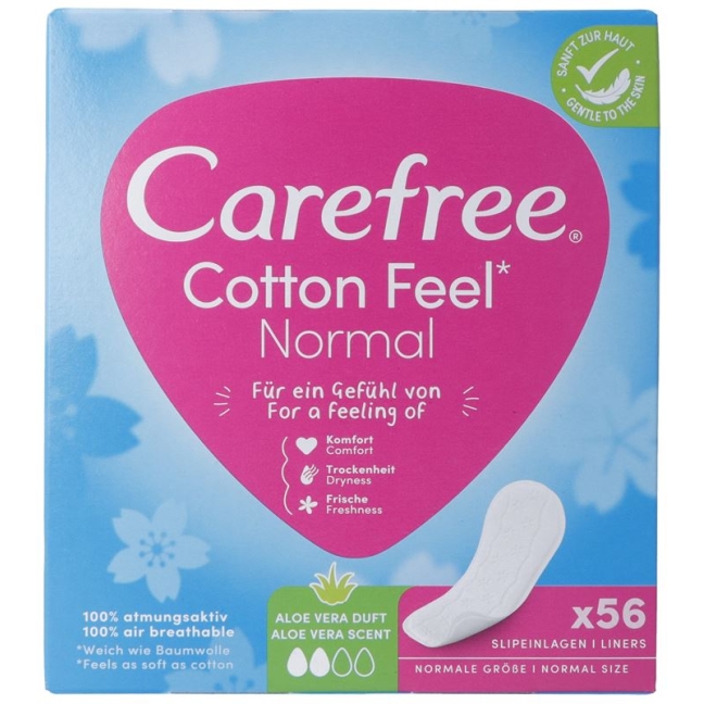 Carefree Cotton Feel Aloe в картонной упаковке 56 шт.