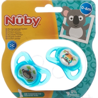 Nuby Nuggi Prisma ортодонтические 0-6 месяцев 2 шт.