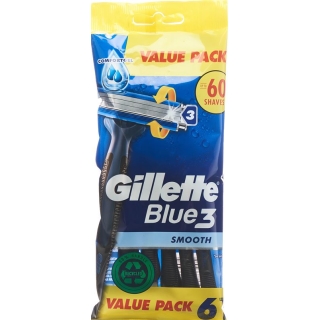 Бритвы Gillette Blue 3 гладкие одноразовые 6 шт.