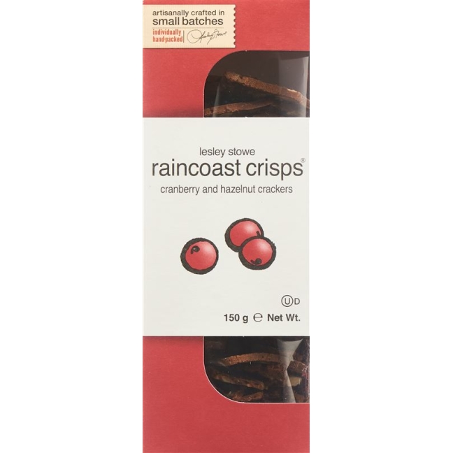 LESLEY STOWE raincoast crisps Cranb Haseln