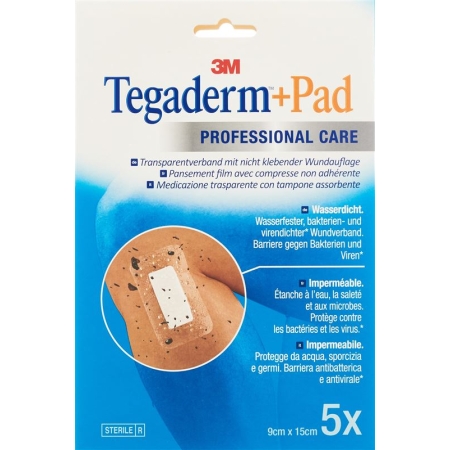 3M TEGADERM+PAD 9x15cm Wundkis 4.5x10cm (n)