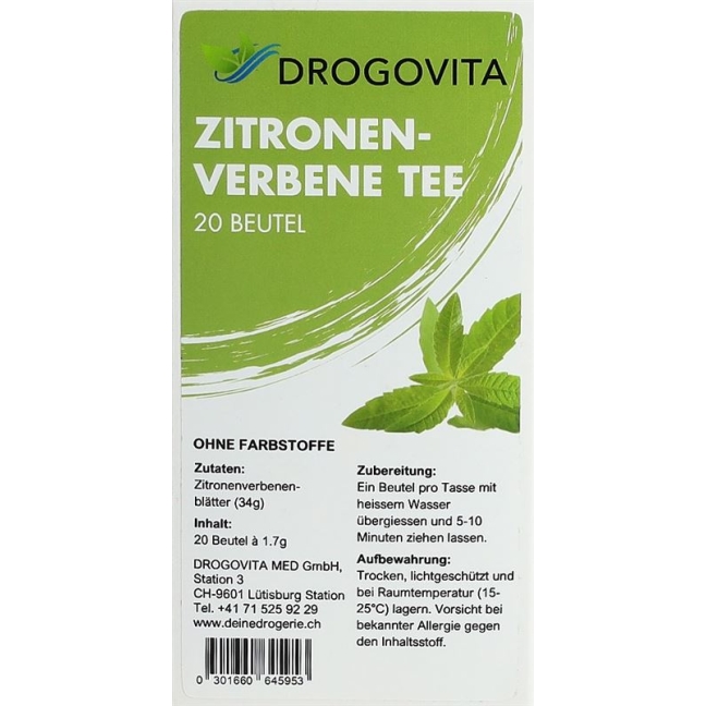 DROGOVITA Zitronenverbene Tee