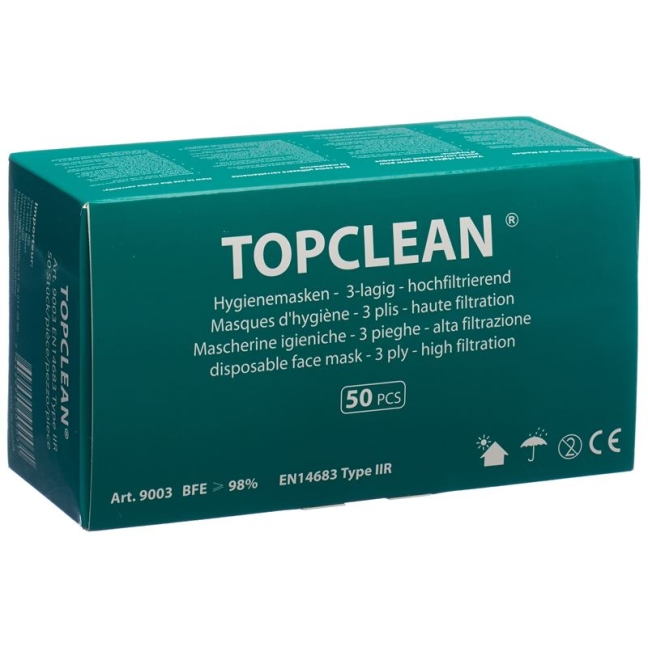 Маска для лица TOPCLEAN 3-х слойная типа IIR