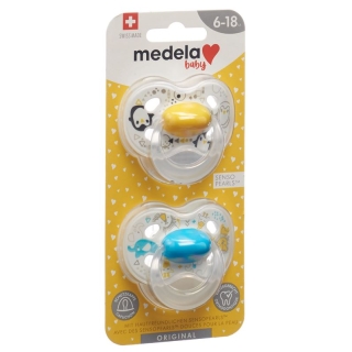 MEDELA Baby Nuggi Original 6-18 Желтый Синий