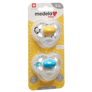 Medela Baby Nuggi Original 0-6 Желтый Синий 2 шт.