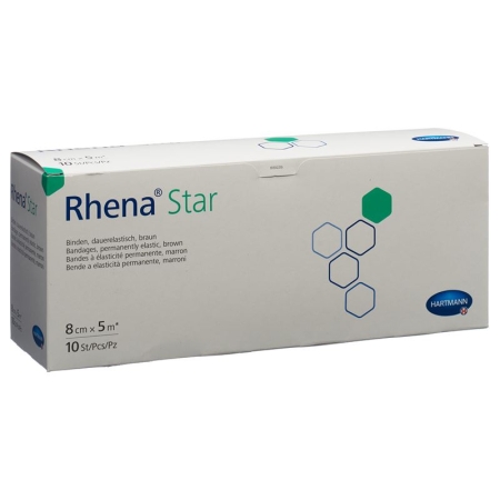 RHENA Star Elast Binde 8cmx5m hautf offen