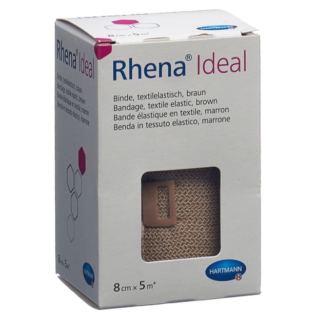 RHENA Ideal Elastische Binde 8cmx5m hautf