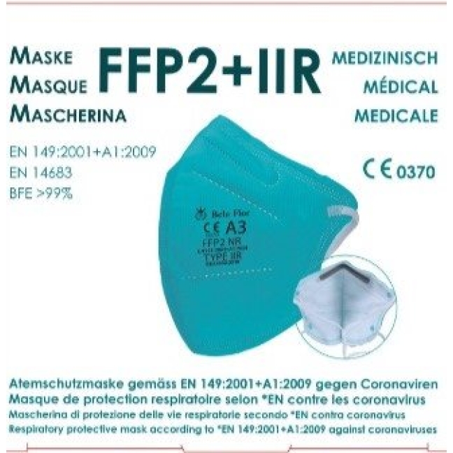 VASANO Maske FFP2 + Typ IIR türkis D/F/I