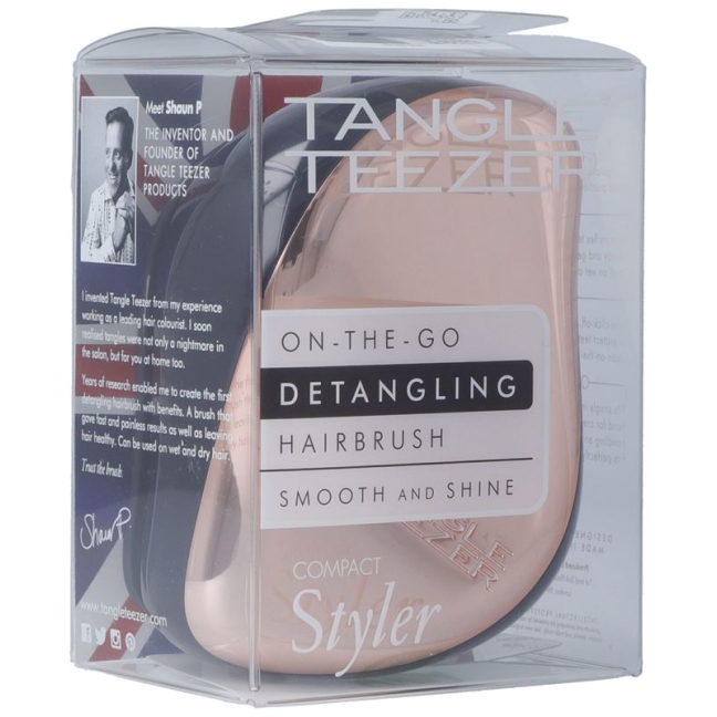 Расческа TANGLE TEEZER Compact Styler ro go black