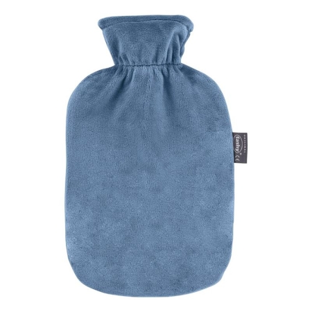 FASHY Wärmflasche 2l Flausch blau Th