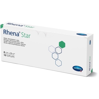 RHENA Star Elast Binde 8cmx5m weiss offen