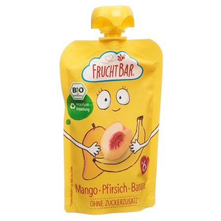 FRUCHTBAR Fruchtpüree Bio Mango Pfirs Bana n