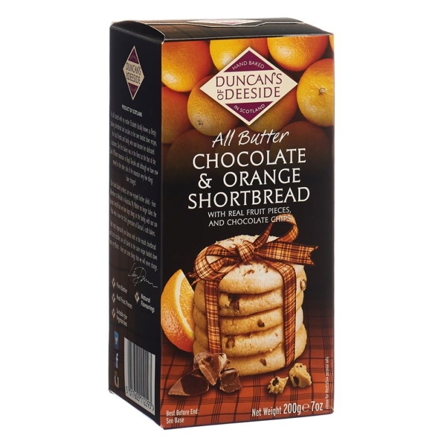 DUNCANS Shortbread Orange Choco Chips