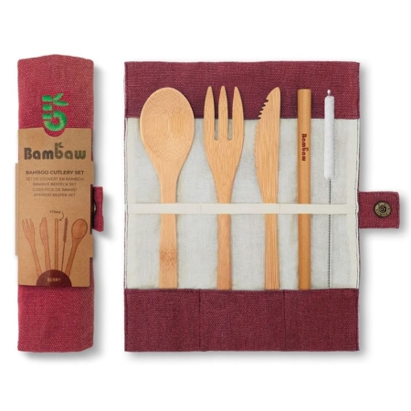 BAMBAW Bambus-Besteck-Set Berry