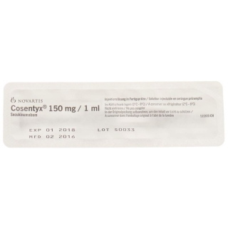 Cosentyx Inj Lös 150 mg / 1ml Fertspr