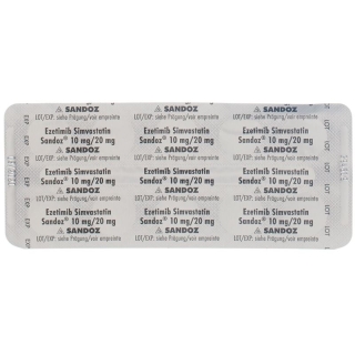 Ezetimib Simvastatin Sandoz Tabletten 10/20mg 98 Stück