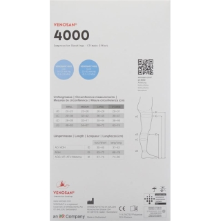 VENOSAN 4001 A-D KKL1 L длинный открытый черный 1 пара