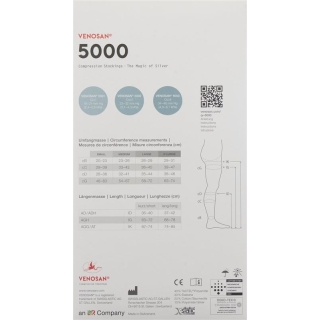 VENOSAN 5001 A-D KKL1 XL длинные открытые черные 1 пара