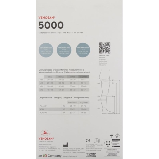 VENOSAN 5001 A-GH KKL1 M длинный открытый черный 1 пара