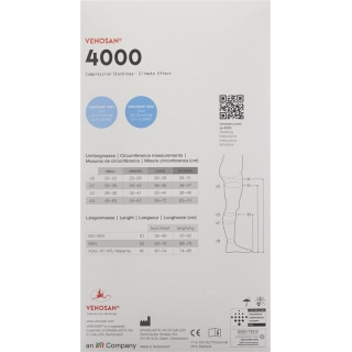 Venosan 4001 A-GH KKL1 L длинные закрытые черные мужские 1 пара