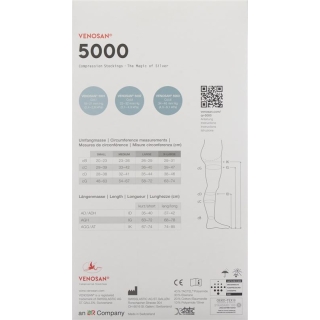 Venosan 5001 A-DH KKL1 L длинные открытые сафьян 1 пара