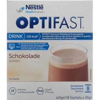 Optifast Drink Chocolate 8 bags 55g