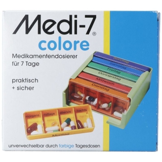 Sahag Medi-7 Medidosierer 7 Tage 4 Faecher Bunt D