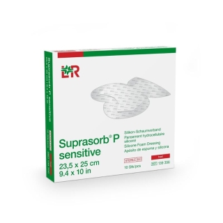 Suprasorb P Sensitive Border Heel 23.5x25cm 10 Stück