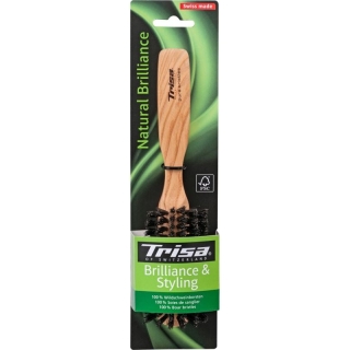 Trisa Natural Brilliance hairbrush half round