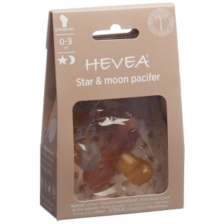 Соска HEVEA Ортодонтическая Star &amp; Moon 0-3M