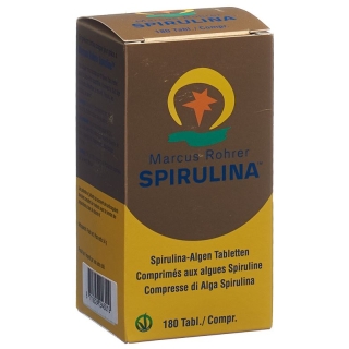 Таблетки Marcus Rohrer Spirulina в стеклянной бутылке 180 штук.