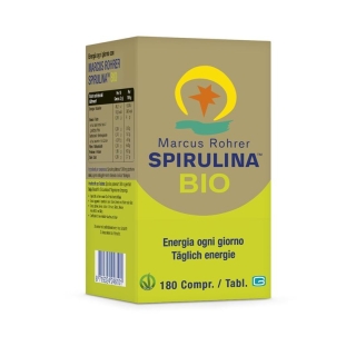 Spirulina Marcus Rohrer Tabletten Bio Glasflasche 180 Stück