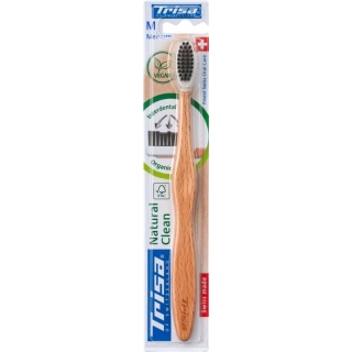 Trisa Natural Clean Wooden Toothbrush Medium