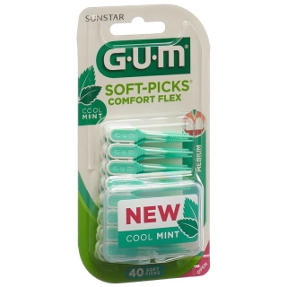 Gum Sunstar Soft Picks Comfort Flex Regular Mint 40 pieces